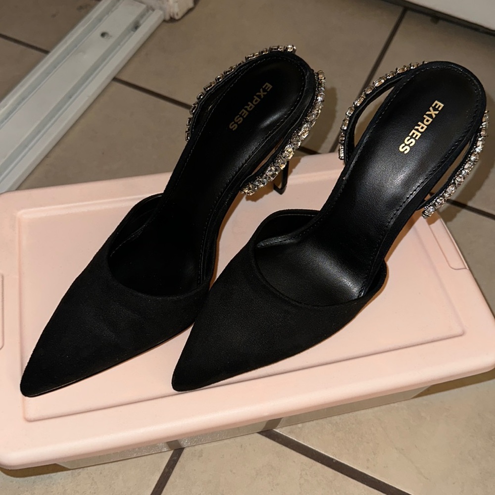 Black sling back high heel Express high heels